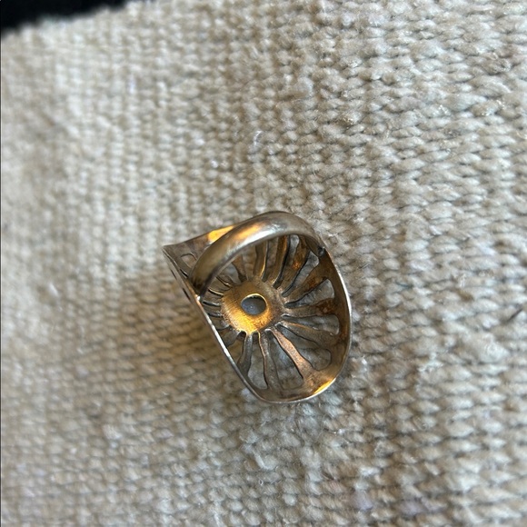 Silver Moonstone Statement Ring - Picture 2 of 5